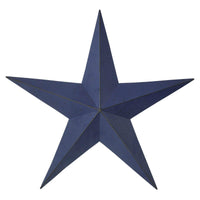 Faceted Metal Star Navy Wall Hanging 24x24 - The Fox Decor