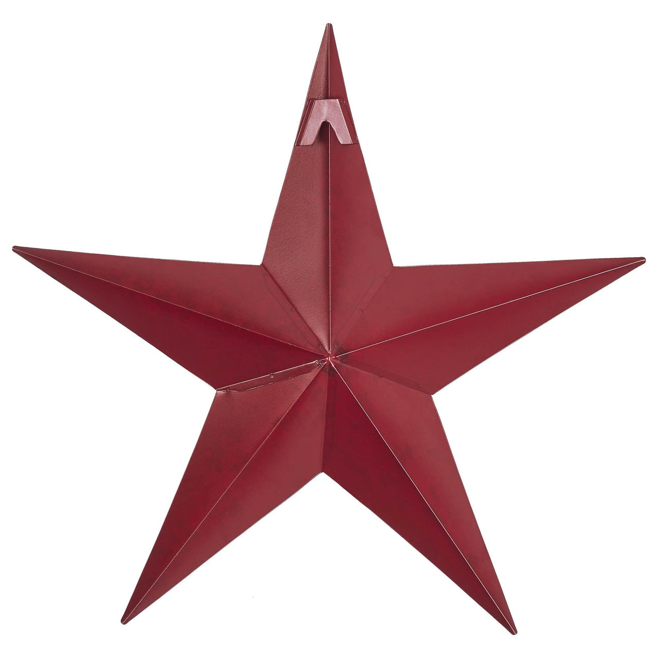 Faceted Metal Star Burgundy Wall Hanging 12x12 - The Fox Decor