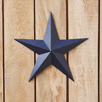Faceted Metal Star Navy Wall Hanging 12x12 - The Fox Decor