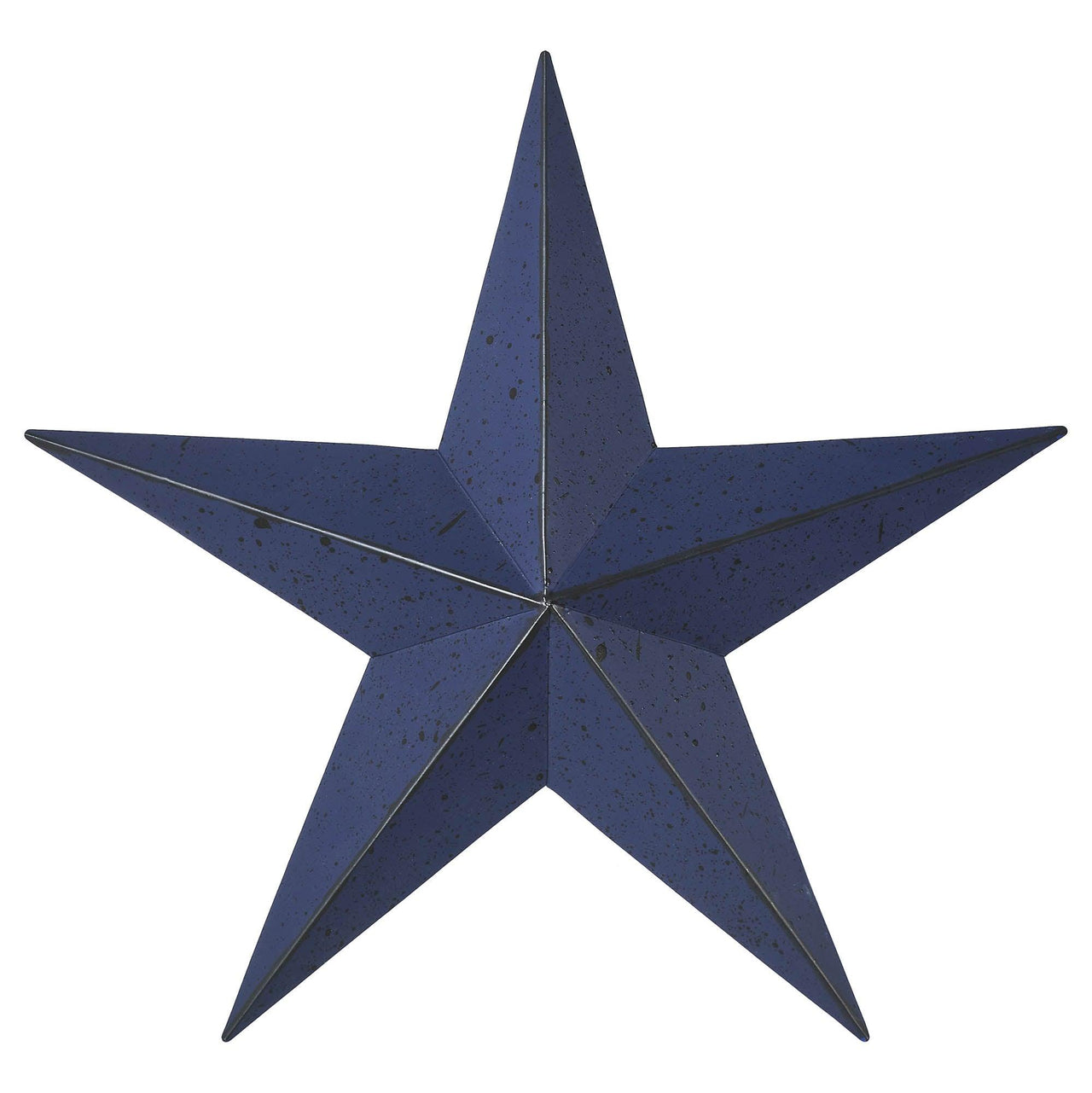 Faceted Metal Star Navy Wall Hanging 12x12 - The Fox Decor
