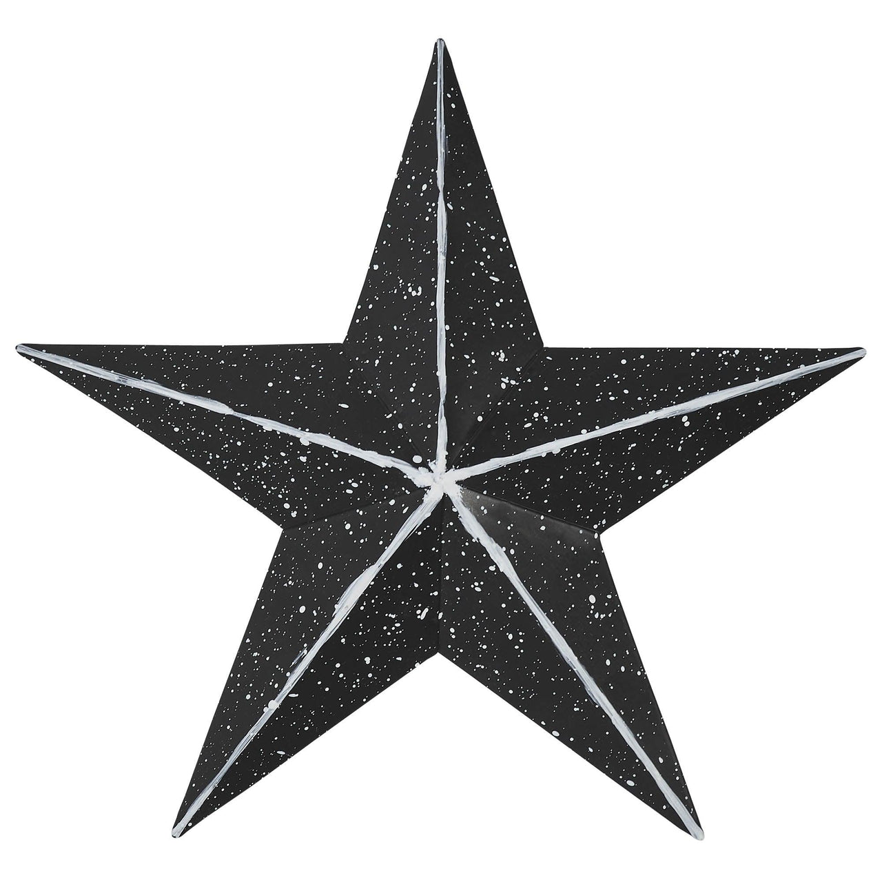 Faceted Metal Star Black Wall Hanging 8x8 - The Fox Decor