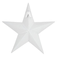 Faceted Metal Star White Wall Hanging 8x8 - The Fox Decor
