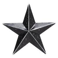 Faceted Metal Star Black Wall Hanging 4x4 - The Fox Decor