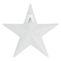 Faceted Metal Star White Wall Hanging 4x4 - The Fox Decor