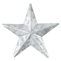 Faceted Metal Star Galvanized Wall Hanging 4x4 - The Fox Decor