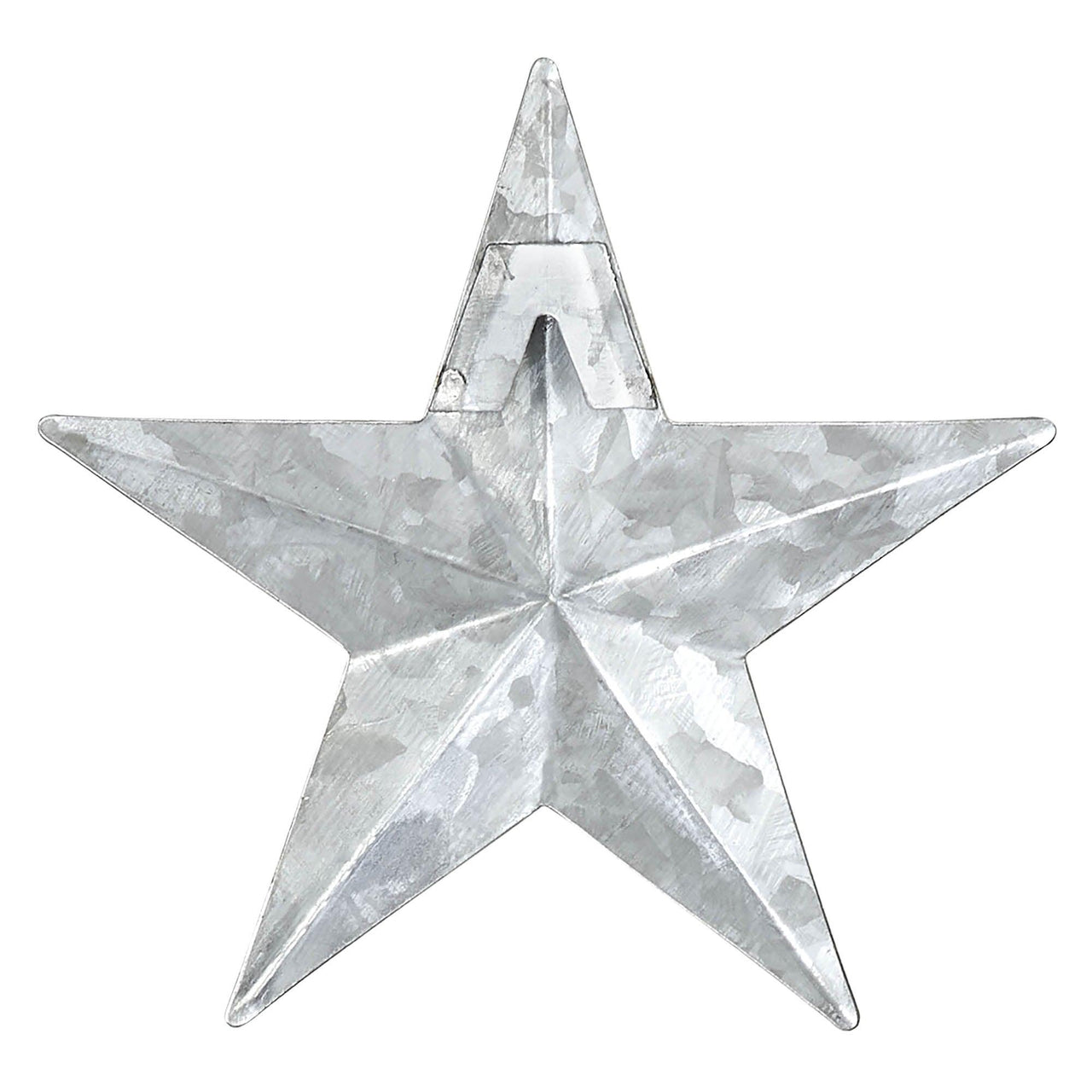 Faceted Metal Star Galvanized Wall Hanging 4x4 - The Fox Decor