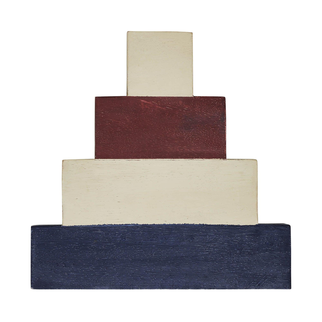 Home Of The Free Wooden Block Stack 8x8x1.25 - The Fox Decor