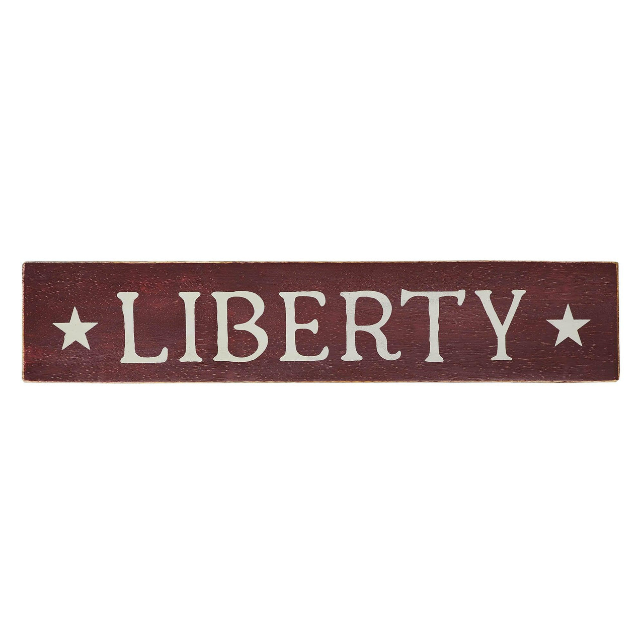 Burgundy Liberty Wooden Sign 3x14 - The Fox Decor