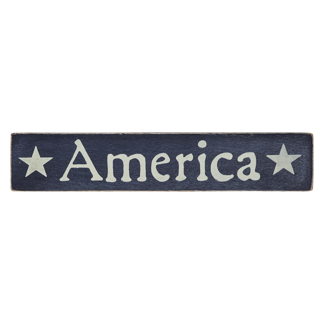 America Blue Wooden Sign 1.75x9