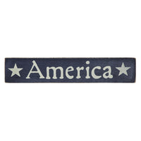 Thumbnail for America Blue Wooden Sign 1.75x9