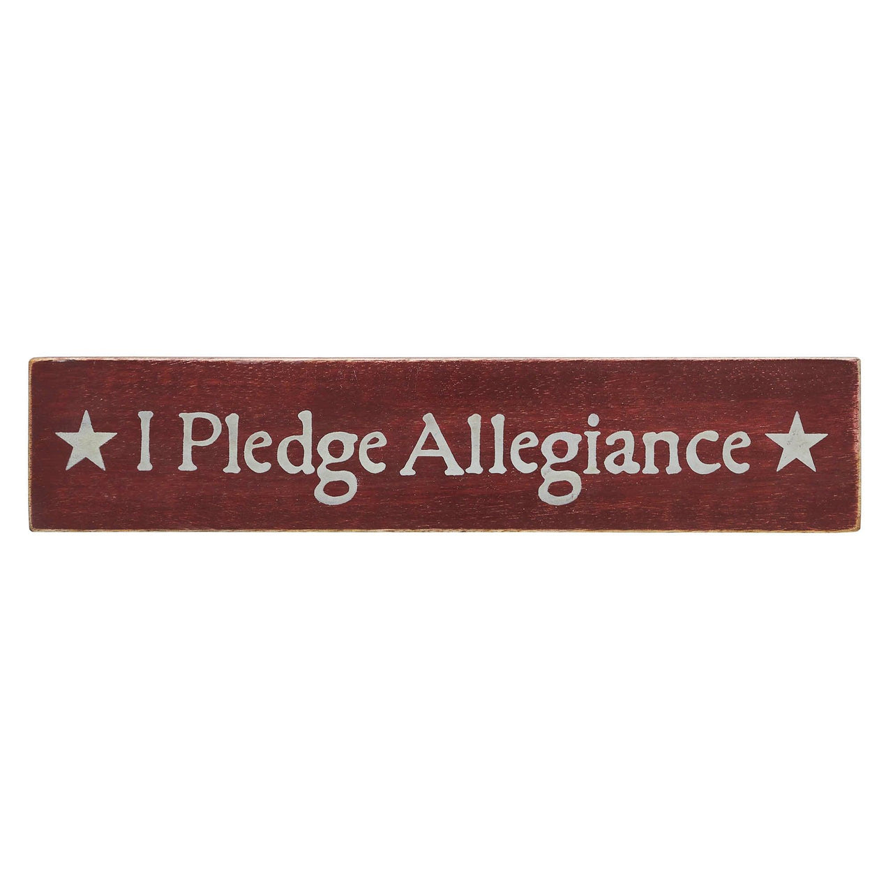 I Pledge Allegiance Red Wooden Sign 2.75x13 - The Fox Decor