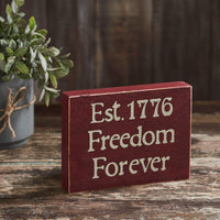 Freedom Forever Wooden Sign 6x8x1.5 - The Fox Decor