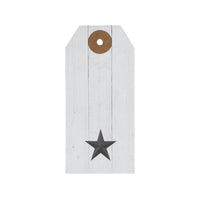 Faceted Barn Star Barnwood Paper Tag Charcoal 3.75x1.75 w/ Twine Set of 50 - The Fox Decor