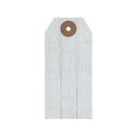 Faceted Barn Star Barnwood Paper Tag Charcoal 3.75x1.75 w/ Twine Set of 50 - The Fox Decor