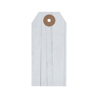 Faceted Barn Star Barnwood Paper Tag Barn Red 3.75x1.75 w/ Twine Set of 50 - The Fox Decor