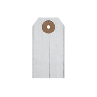 Faceted Barn Star Barnwood Paper Tag Charcoal 2.75x1.5 w/ Twine Set of 50 - The Fox Decor