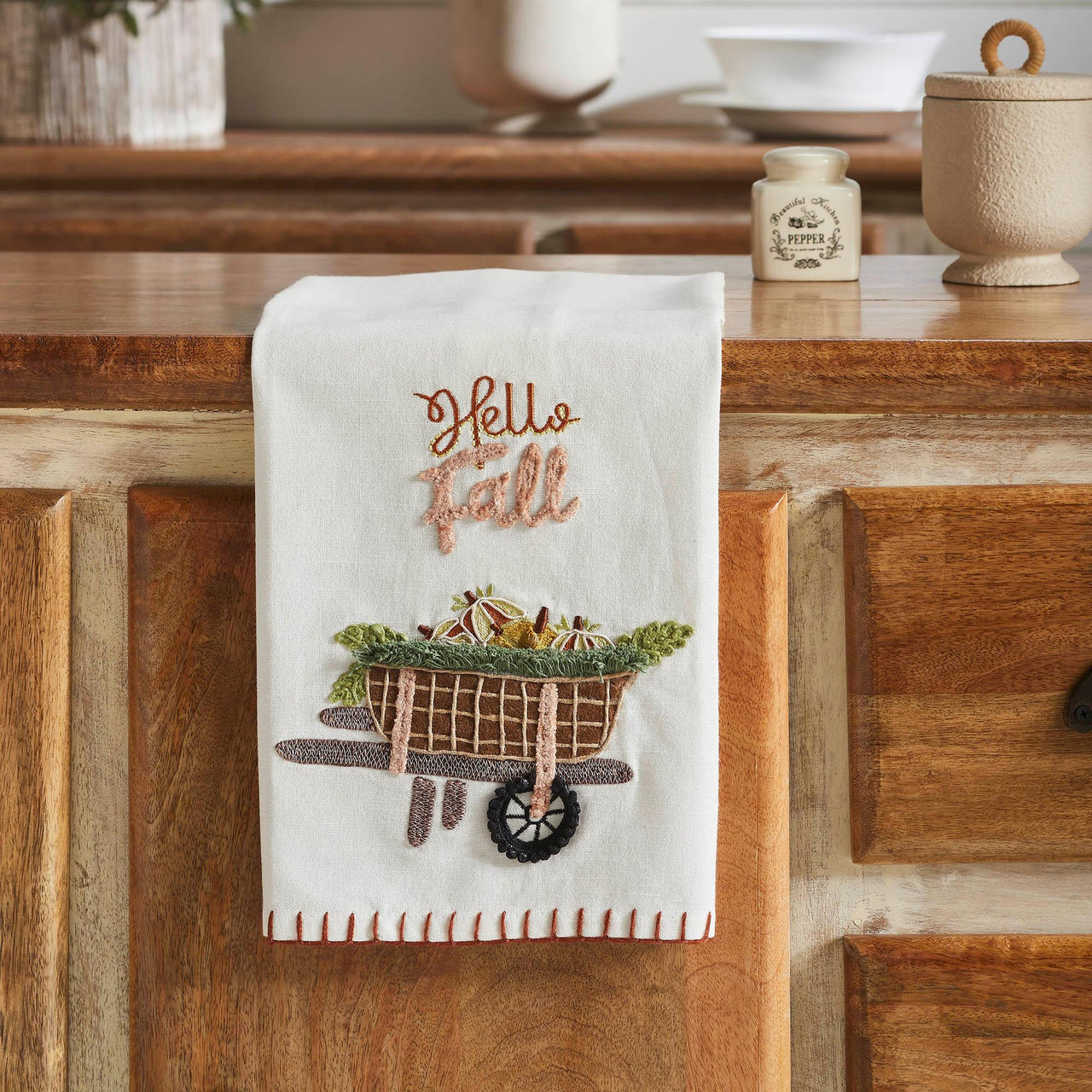Hello Fall Tea Towel 19x28 - The Fox Decor
