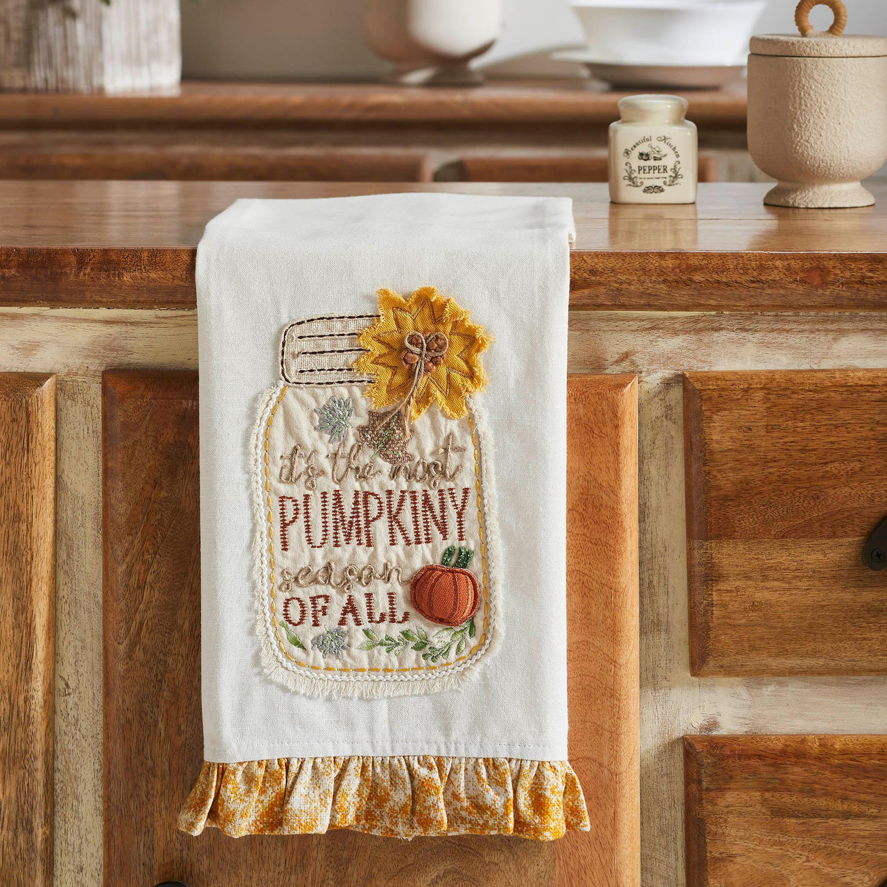 Pumpkiny Season Tea Towel 19x28 - The Fox Decor