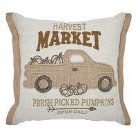 Harvest Market Fresh Picked Pumpkin Truck Pillow 18x18 - The Fox Decor