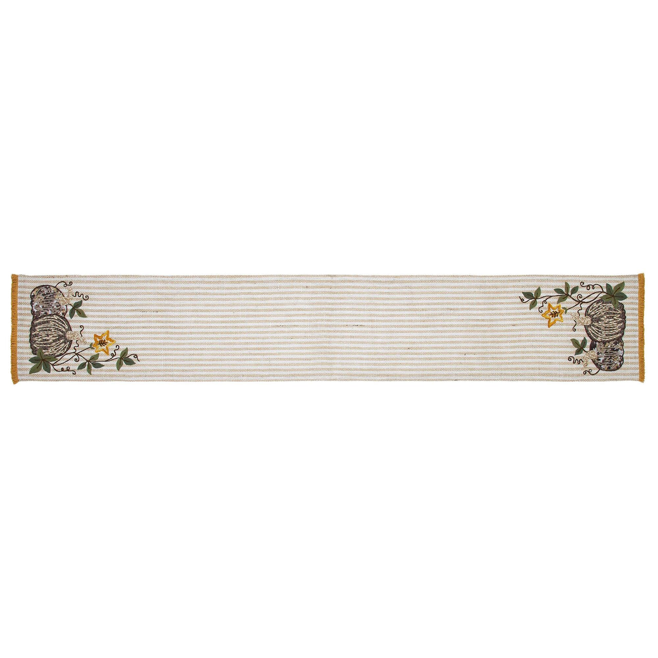 Autumn Pumpkin Patch Stripes Runner 12x72 VHC Brands - The Fox Decor