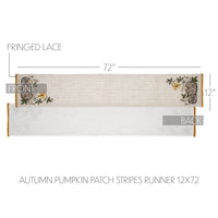 Autumn Pumpkin Patch Stripes Runner 12x72 VHC Brands - The Fox Decor