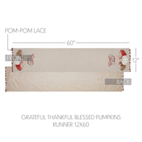 Grateful Thankful Blessed Pumpkins Runner 12x60 - The Fox Decor