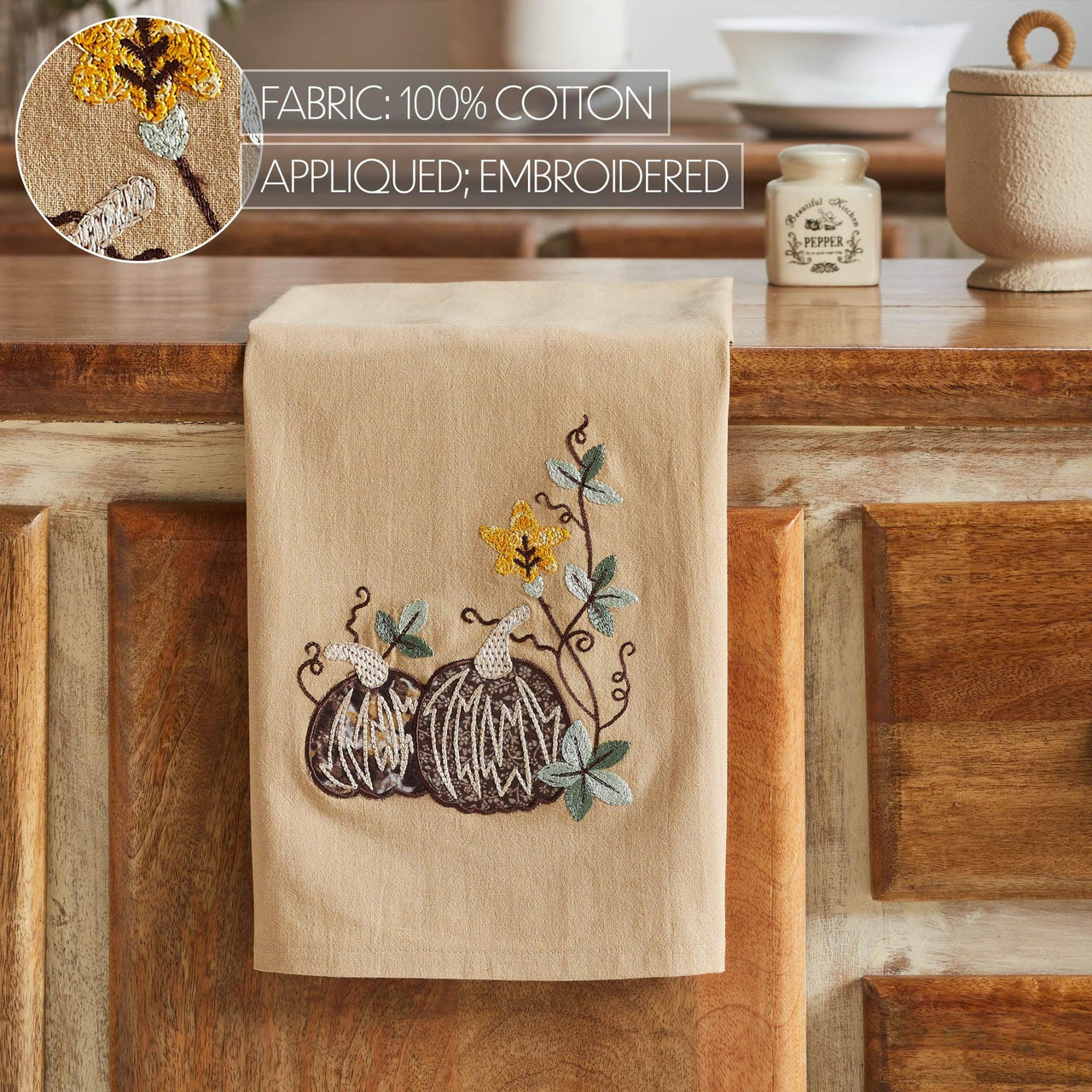 Autumn Pumpkin Patch Tea Towel 19x28 - The Fox Decor