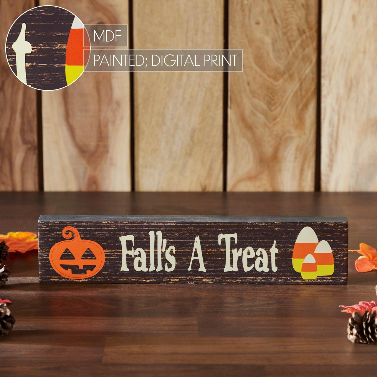 Fall's A Treat MDF Sign 3x14x1 - The Fox Decor