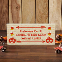 Halloween Carnival MDF Sign 7x16x1 - The Fox Decor