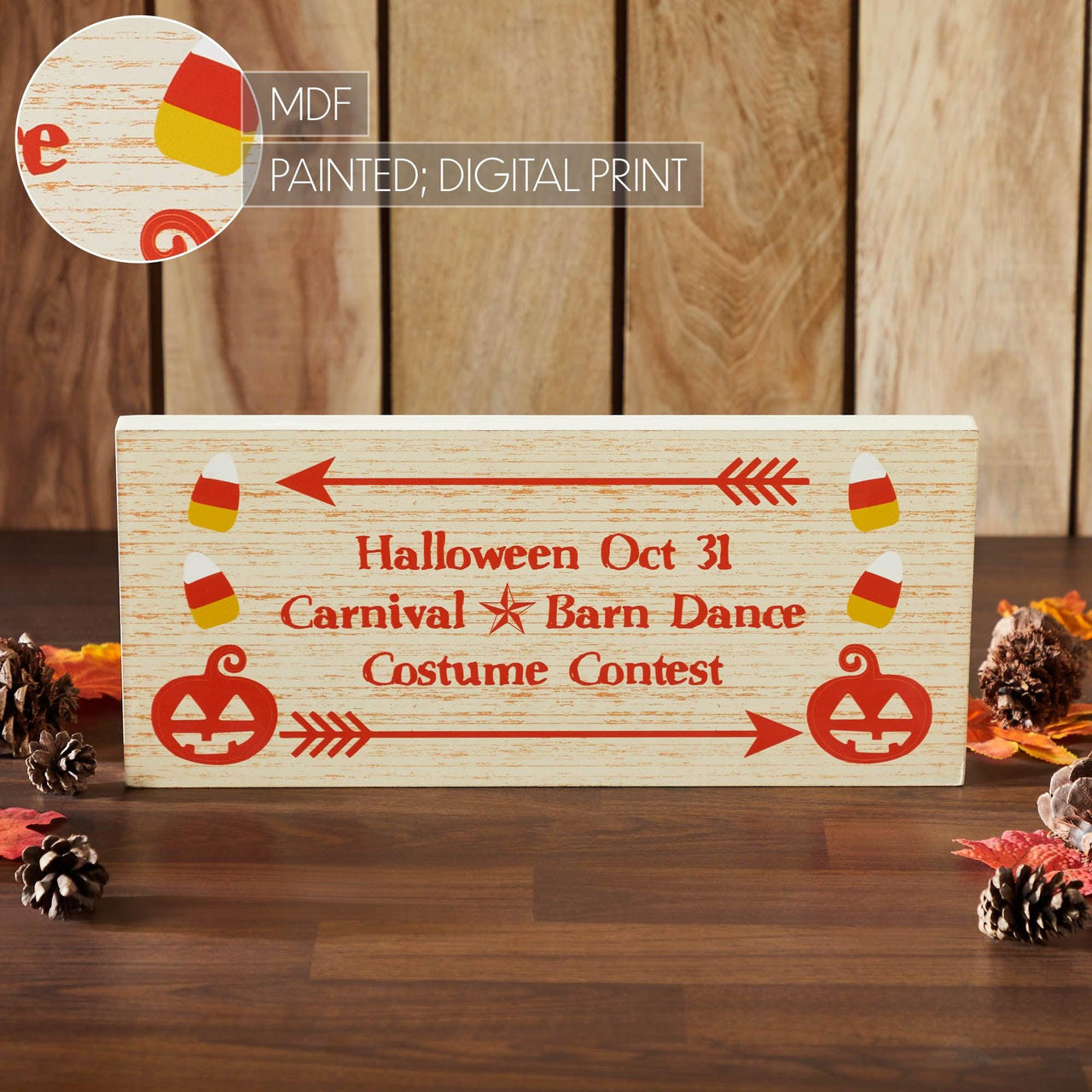 Halloween Carnival MDF Sign 7x16x1 - The Fox Decor