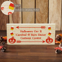 Halloween Carnival MDF Sign 7x16x1 - The Fox Decor