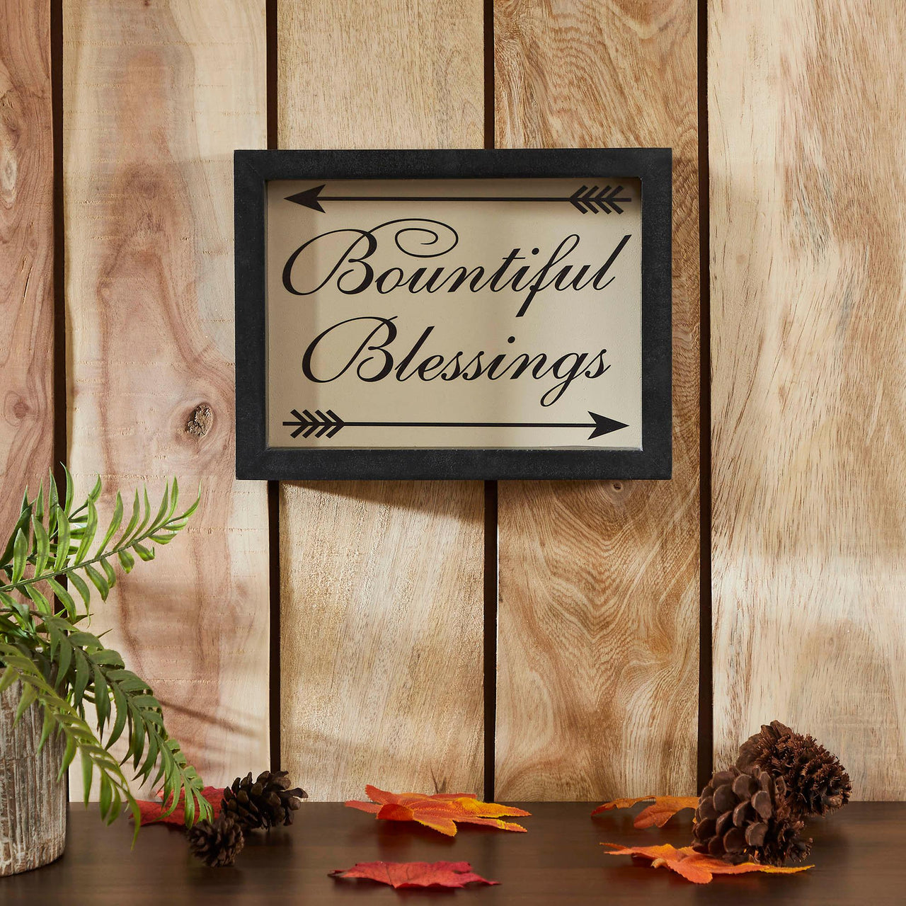 Bountiful Blessings w/ Arrows MDF Wall Sign 8x10.5x1.5 - The Fox Decor