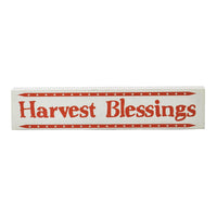 Harvest Blessings w/ Mini Stars MDF Sign 3x14x1 - The Fox Decor