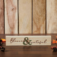 Blessed & Bountiful Cream Base MDF Sign 3x14 - The Fox Decor
