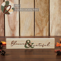 Blessed & Bountiful Cream Base MDF Sign 3x14 - The Fox Decor