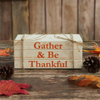 Gather & Be Thankful Faux Book Stack 2.5x6x4 - The Fox Decor