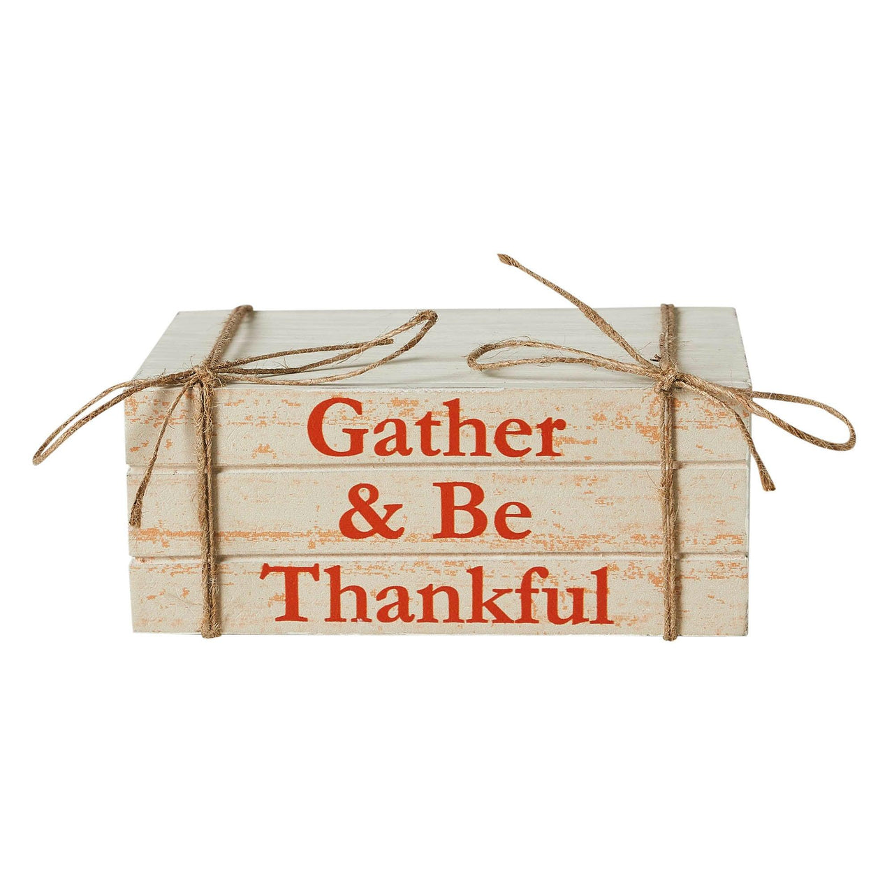Gather & Be Thankful Faux Book Stack 2.5x6x4 - The Fox Decor