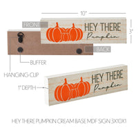 Hey There Pumpkin Cream Base MDF Sign 3x10 - The Fox Decor
