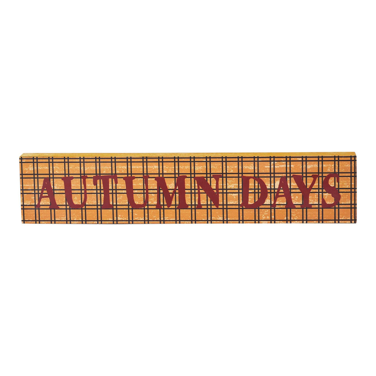 Autumn Days Burgundy on Mustard Base MDF Sign 3x14 - The Fox Decor