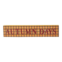 Autumn Days Burgundy on Mustard Base MDF Sign 3x14 - The Fox Decor