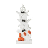 Ghost Stack BOO Wooden Figurine 16x6.5x2 - The Fox Decor