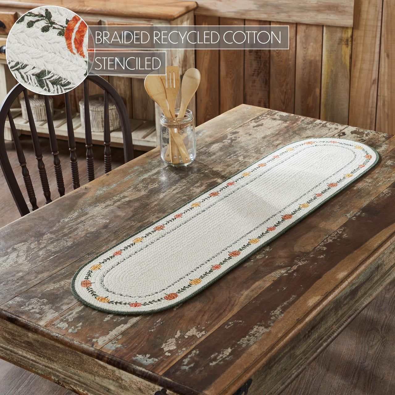 Pumpkin Bounty Stencil Runner 12x48 - The Fox Decor