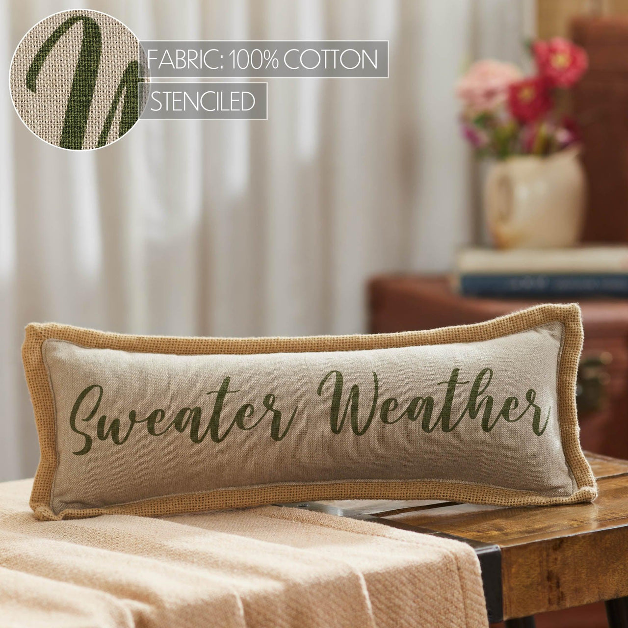 Pumpkin Bounty Sweater Weather Pillow 5x15 - The Fox Decor