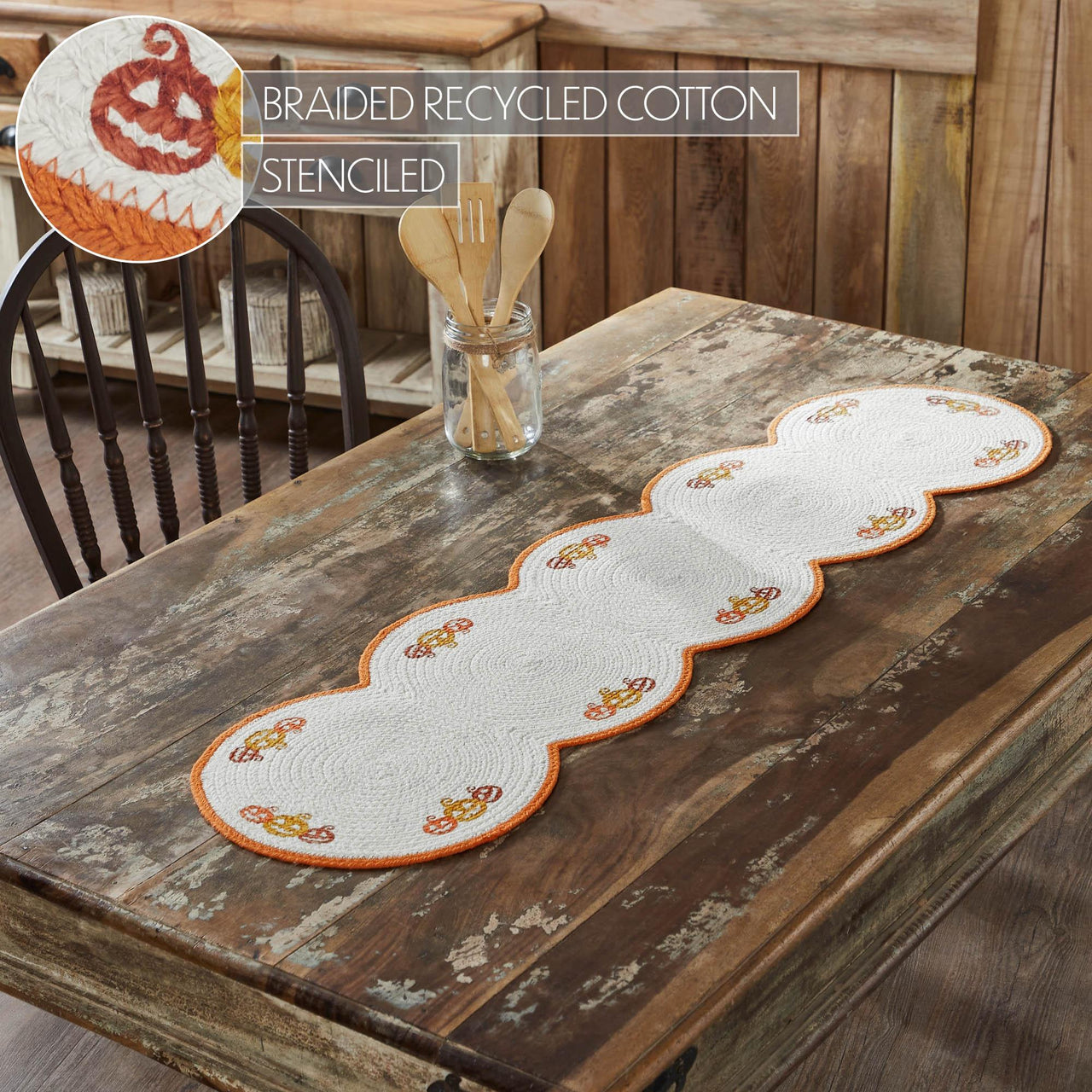 Country Halloween Stencil Runner 12x48 - The Fox Decor