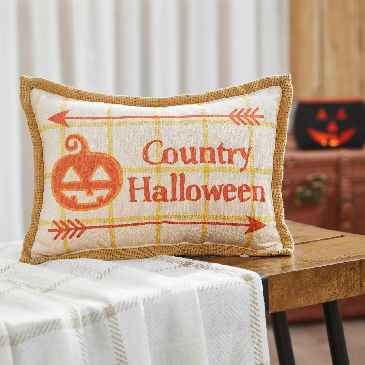 Country Halloween Pillow 9.5x14 - The Fox Decor