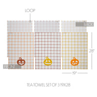 Country Halloween Tea Towel Set of 3 19x28 - The Fox Decor