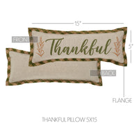 Harvest Blessings Thankful Pillow 5x15 - The Fox Decor