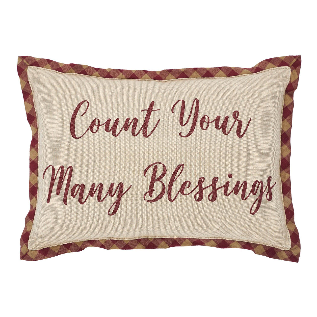 Harvest Blessings Count Your Many Blessings Pillow 9.5x14 - The Fox Decor