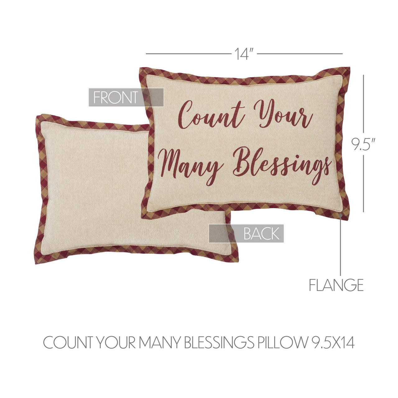 Harvest Blessings Count Your Many Blessings Pillow 9.5x14 - The Fox Decor