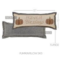 Harvest Blessings Pumpkin Pillow 5x15 - The Fox Decor